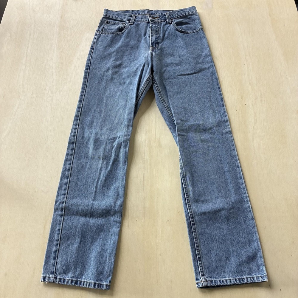 Arizona Jeans Company Mens‎ 34x32 Light Wash Blue Denim Straight Leg Regular Fit